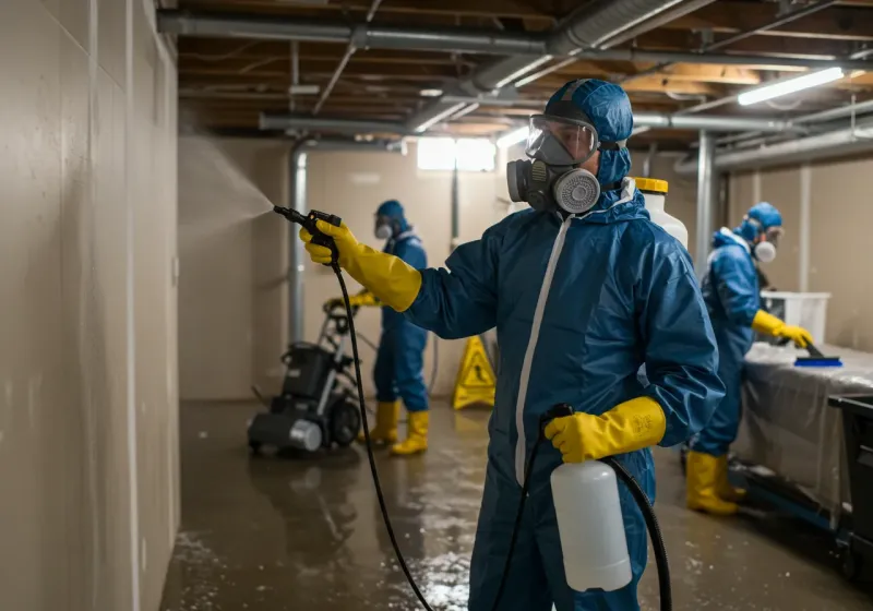 Basement Sanitization and Antimicrobial Treatment process in Dixmont, ME