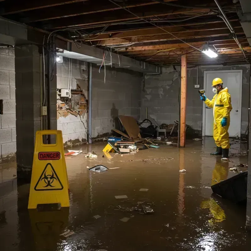 Flooded Basement Electrical Hazard in Dixmont, ME Property